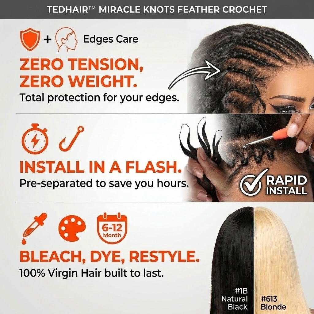 Miracle Knots Water Wave Boho / Crochet Human Hair