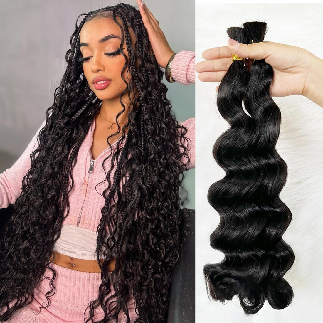 Loose Wave Human Hair #1B Natural Black