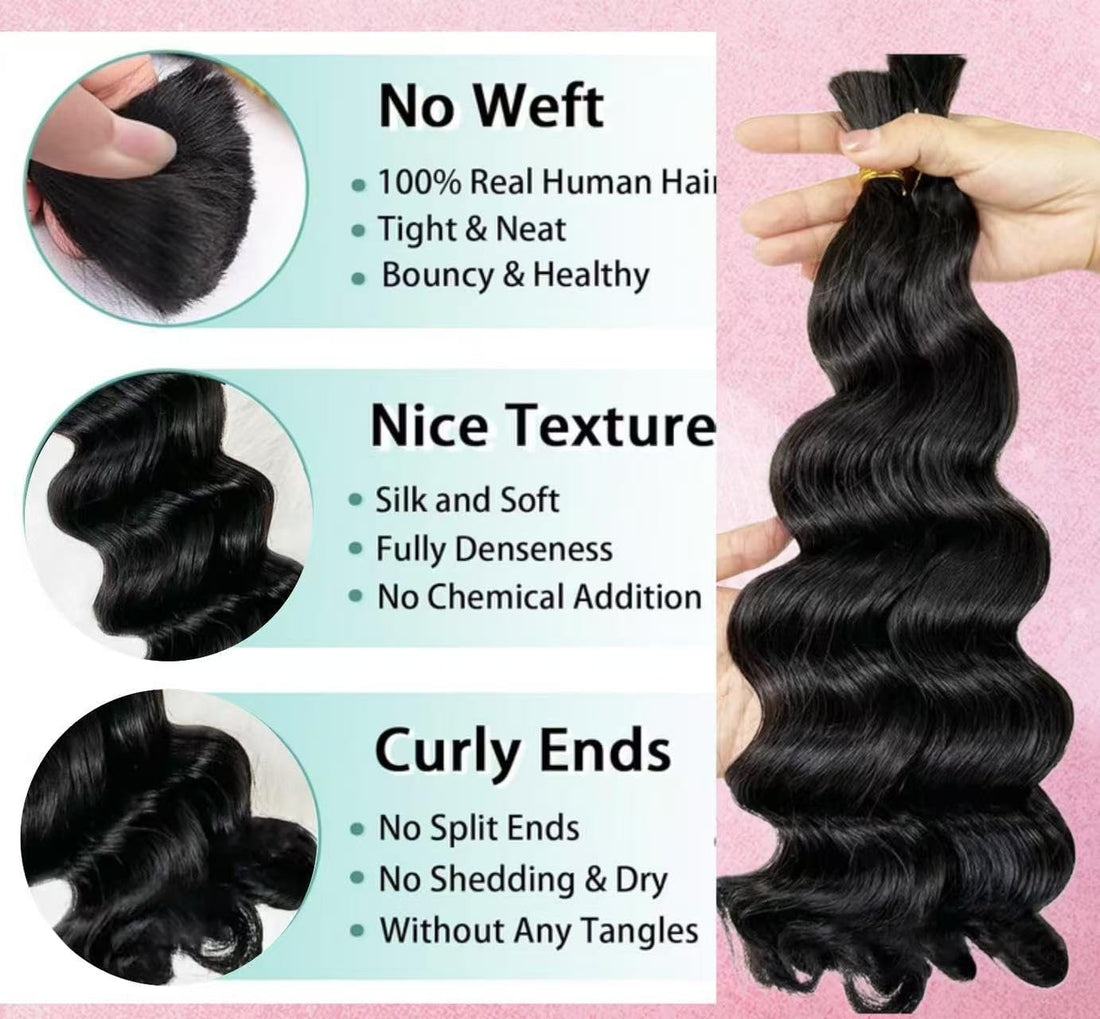 Loose Wave Human Hair #1B Natural Black
