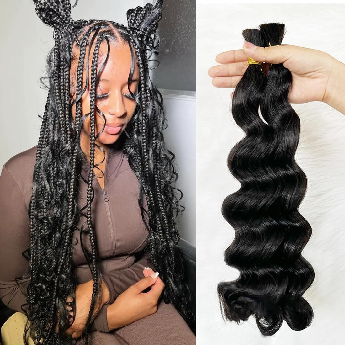 Loose Wave Human Hair #1B Natural Black